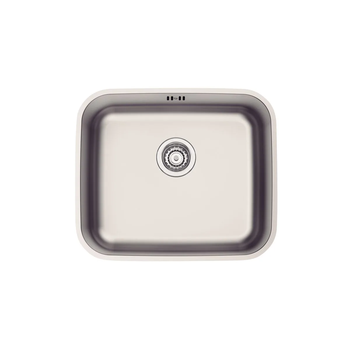 Cuba de Embutir Tramontina Dora 40 BL R6 em Aço Inox Escovado com Válvula e escape 40x34 cm