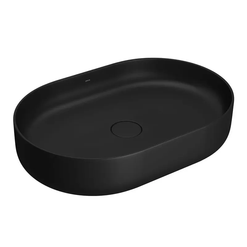 Cuba Oval de Apoio 60cm Ébano Fosco Deca Slim