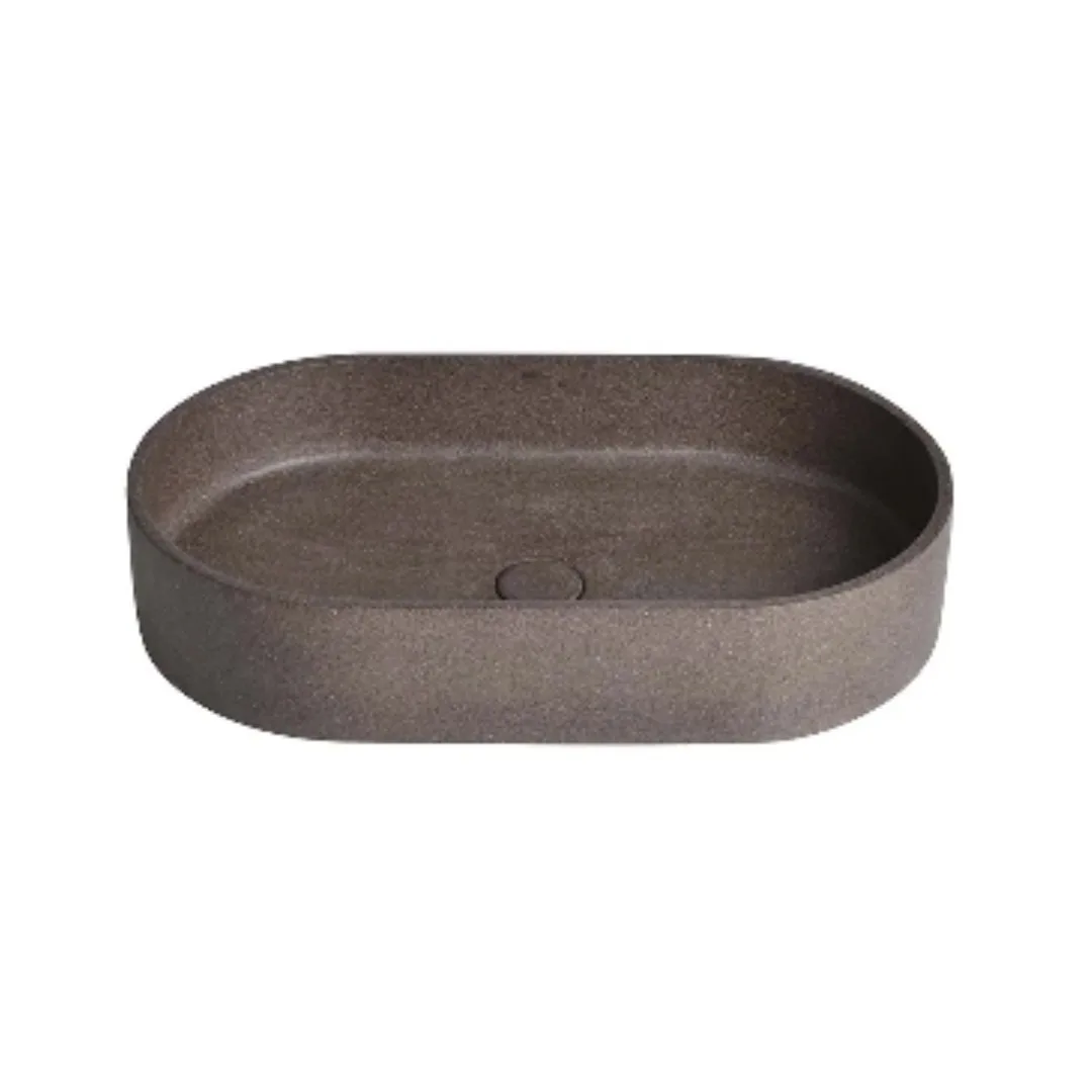 Cuba Oval De Apoio Dark Red Terrazzo Doka