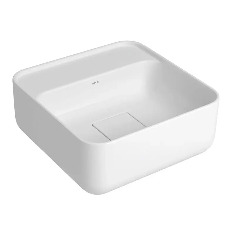 Cuba Quadrada de Apoio 30cm com Mesa Branco Deca Slim