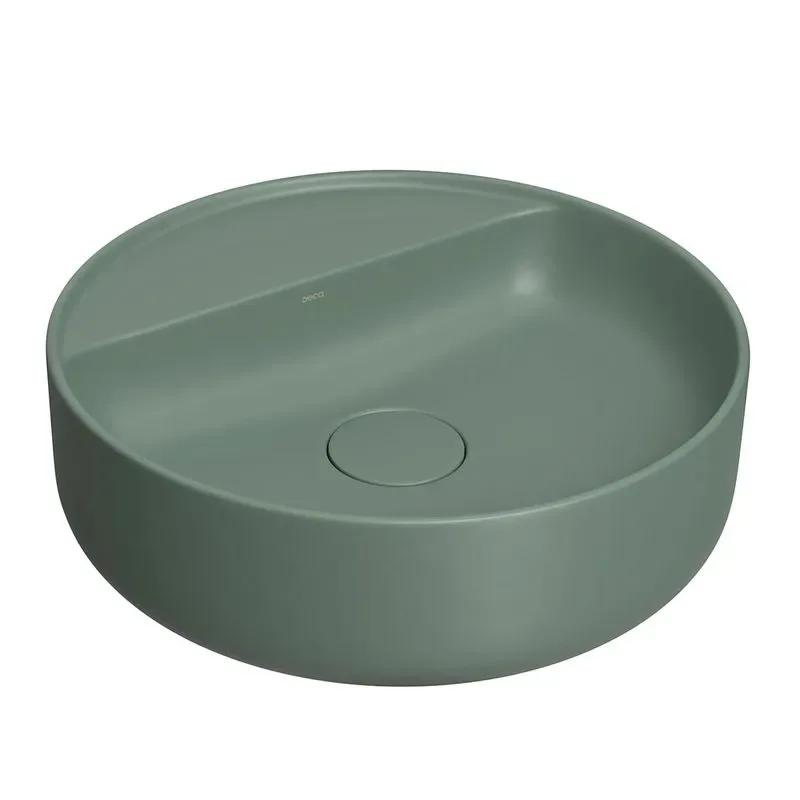 Cuba Redonda de Apoio 40cm com Mesa Sálvia Deca Slim