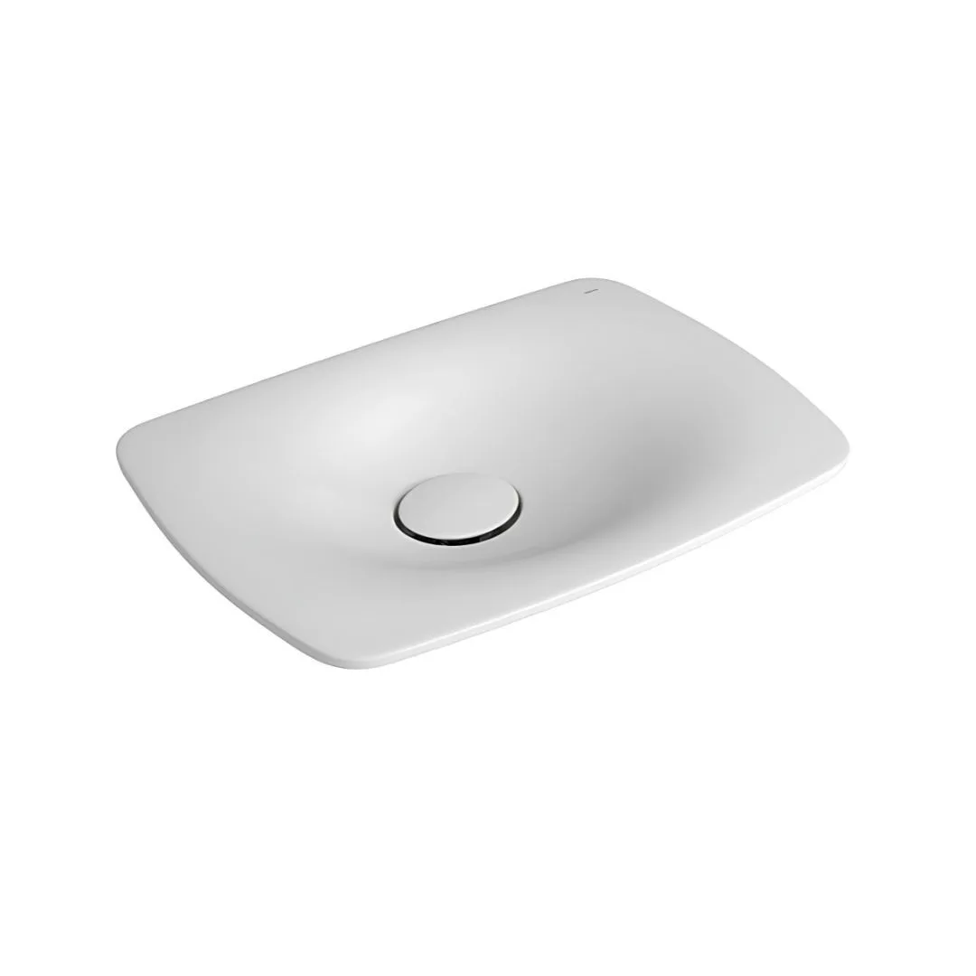 Cuba Retangular De Sobrepor Para Banheiro Branco 50 cm Deca Liquid
