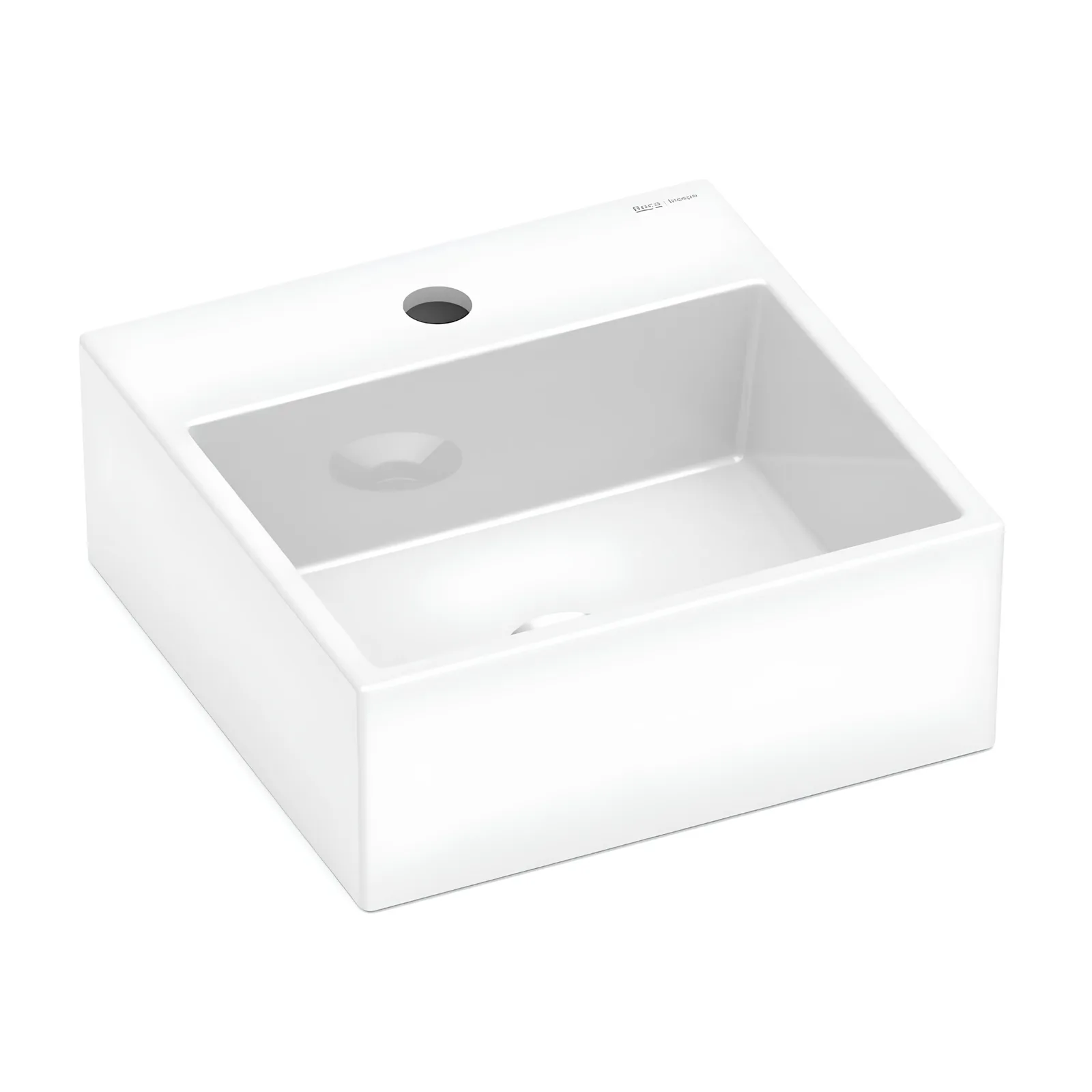 Cuba de Apoio com Mesa Branco 35x35 Roca Loft Q6
