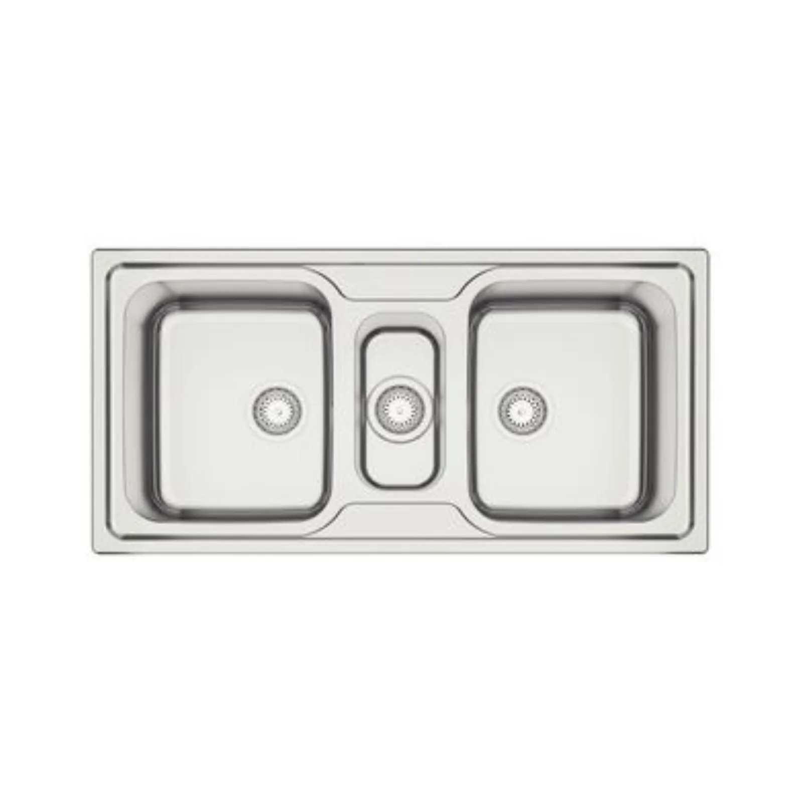 Cuba de Sobrepor Tramontina Marea Deep Aço Inox Acabamento Escovado 100 x 50 cm com Válvula