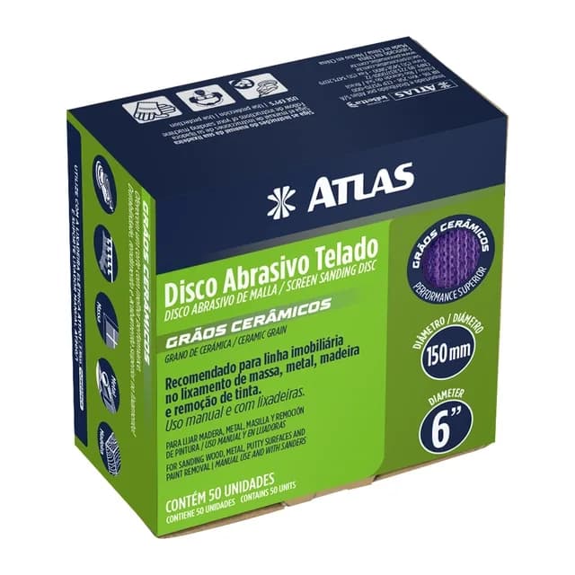 Disco Cerâmico Abrasivo AT33 150mm Atlas