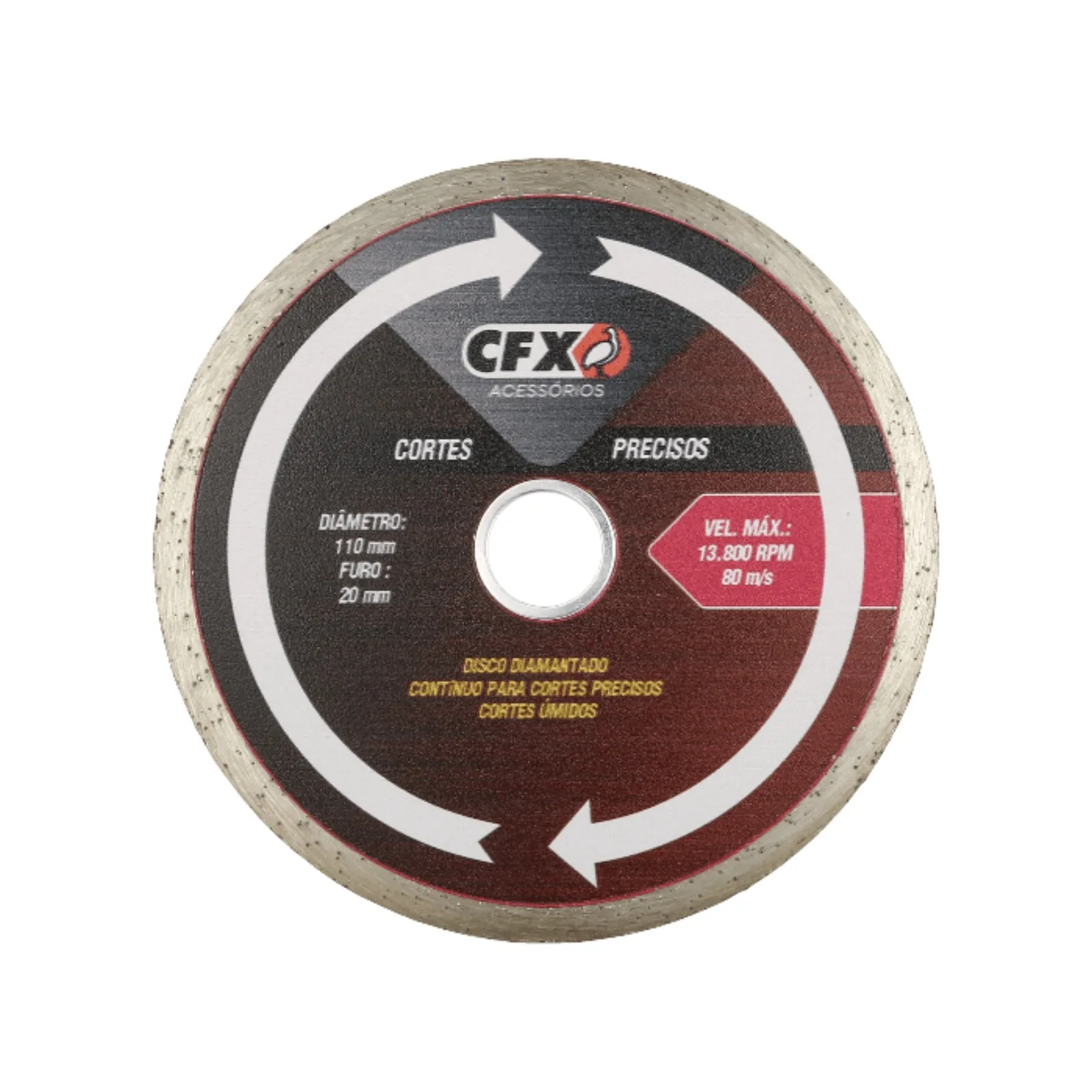 Disco De Corte Diamantado Continuo Liso CFX Ceramfix