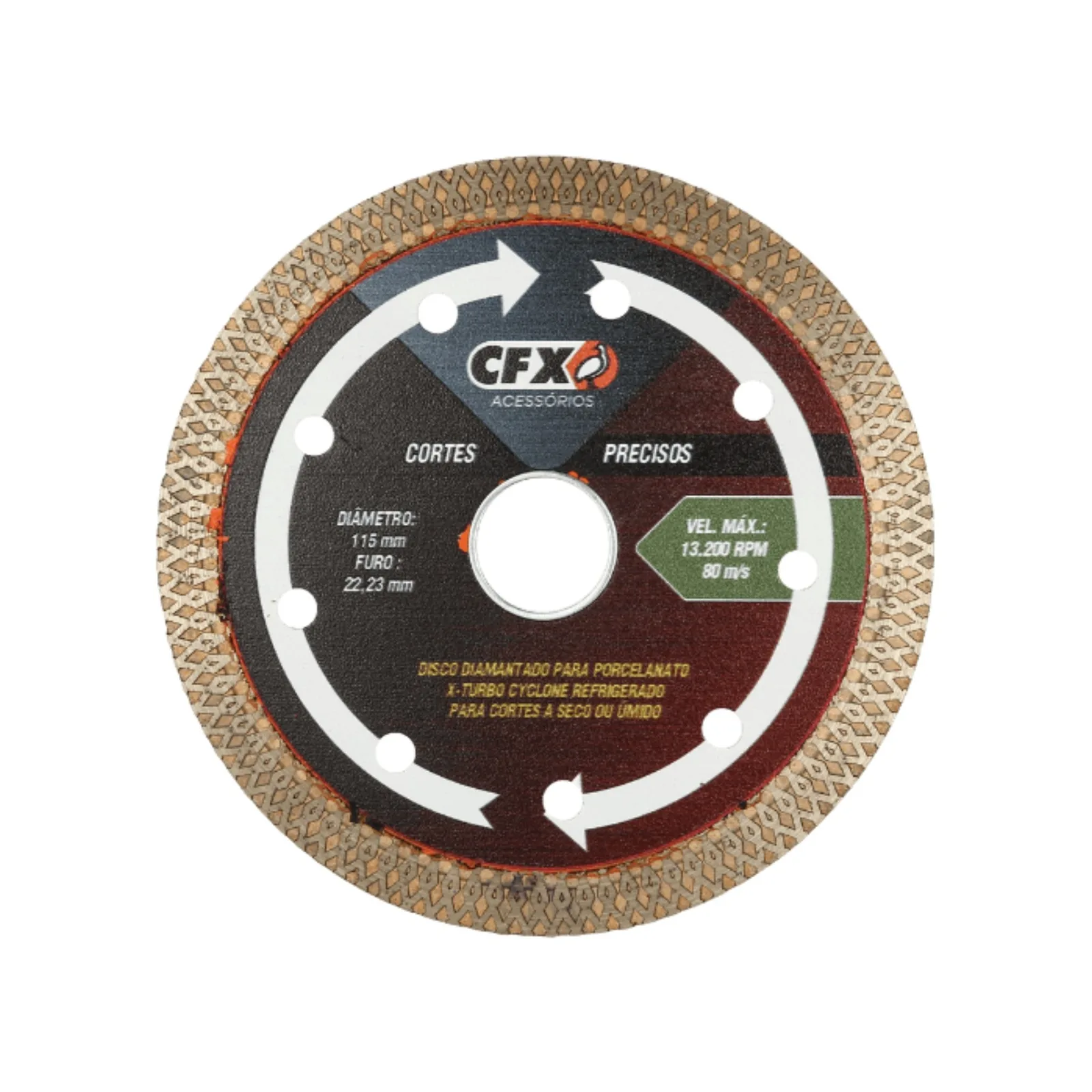 Disco De Corte Diamantado X-turbo Cyclone CFX Ceramfix