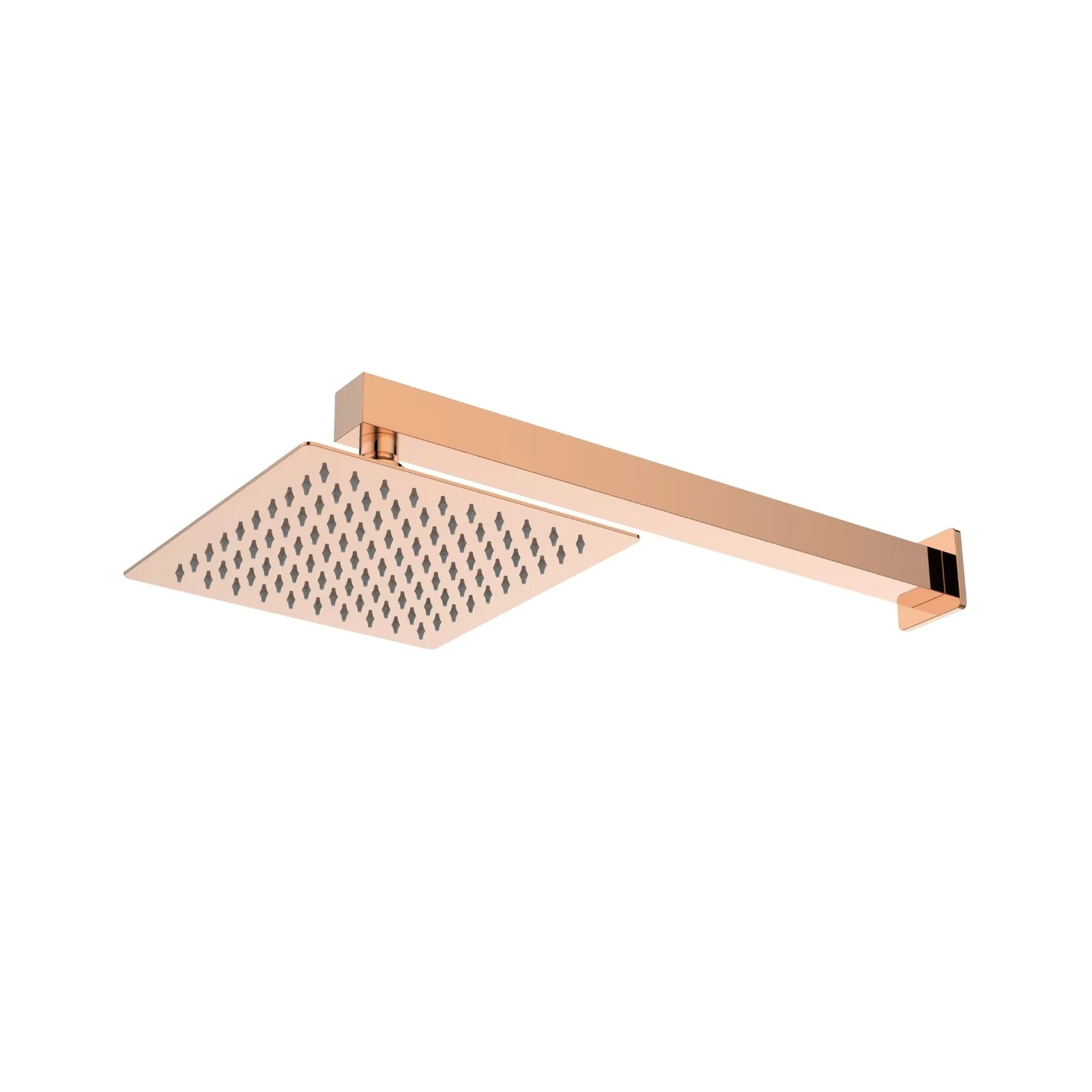 Ducha com haste quadrado 20cm Rosé Gold Dax Del Toro