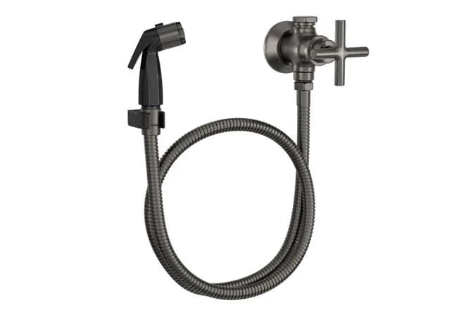 Ducha Higiênica com Registro e Derivação Dark Antracite Deca Duna Clássica