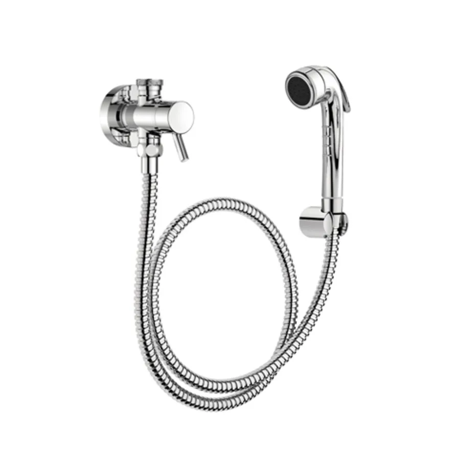 Ducha Higiênica com registro e derivação com gatilho Docol Nova Lóggica Cromada