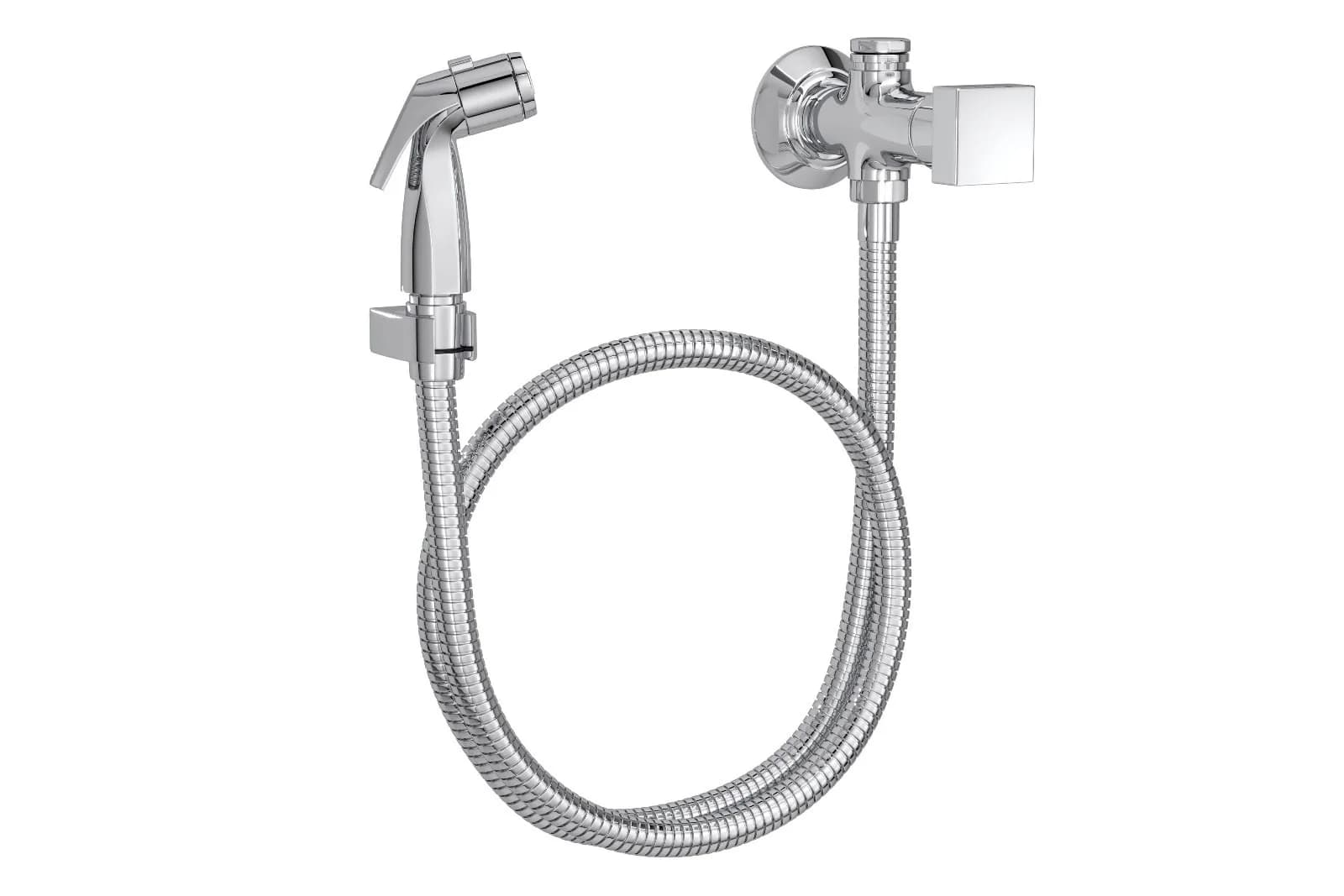 Ducha Higiênica com registro e derivação Deca Cubo Cromada