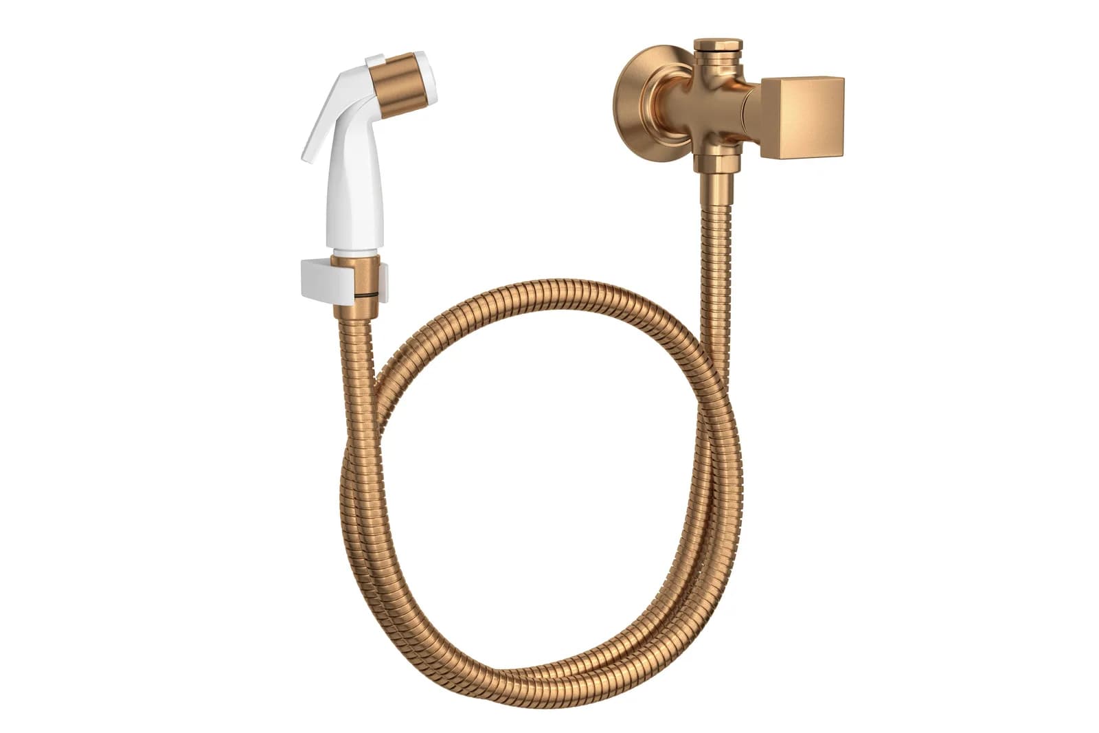 Ducha Higiênica com registro e derivação Deca Cubo Gold Matte