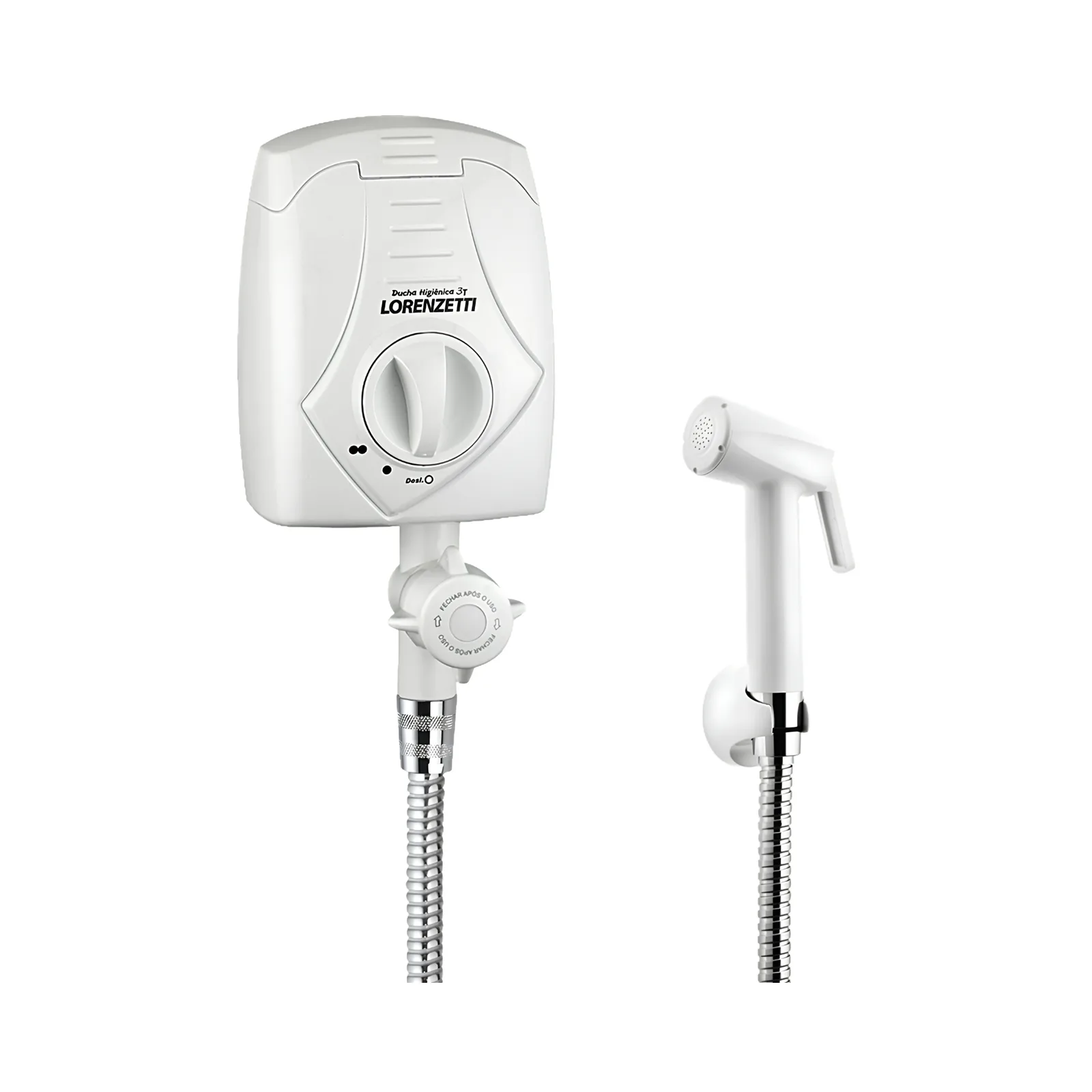 Ducha Higiênica Elétrica 3T Branco/Cromado 220V 4300W Lorenzetti