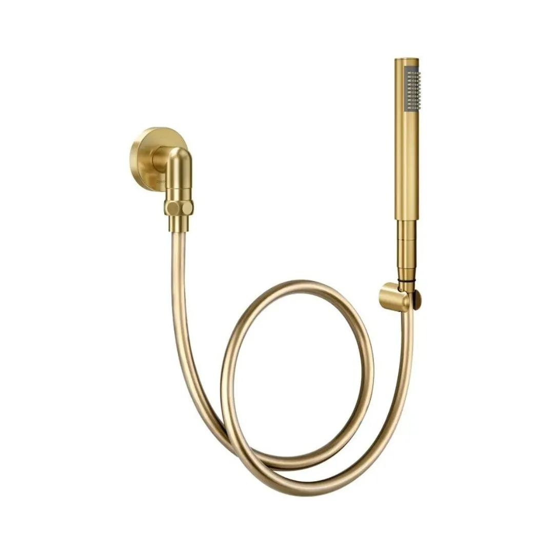 Ducha Higiênica Manual de Parede com Joelho 90° Docol C30 Ouro Escovado
