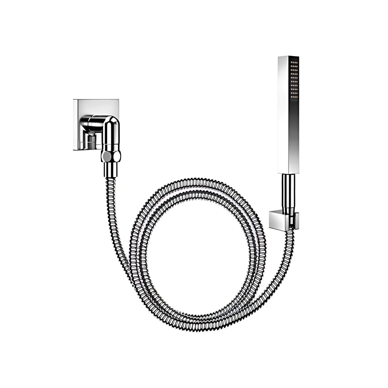 Ducha Docol manual com joelho 90º de parede para lavatório Square cromado