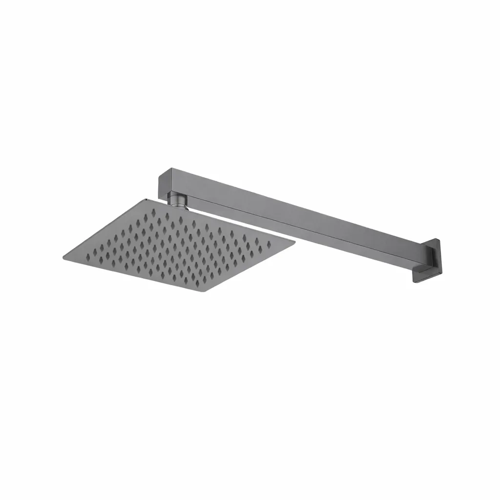 Ducha Slim Com Haste Quadrado 20cm Grey Dax Del Toro