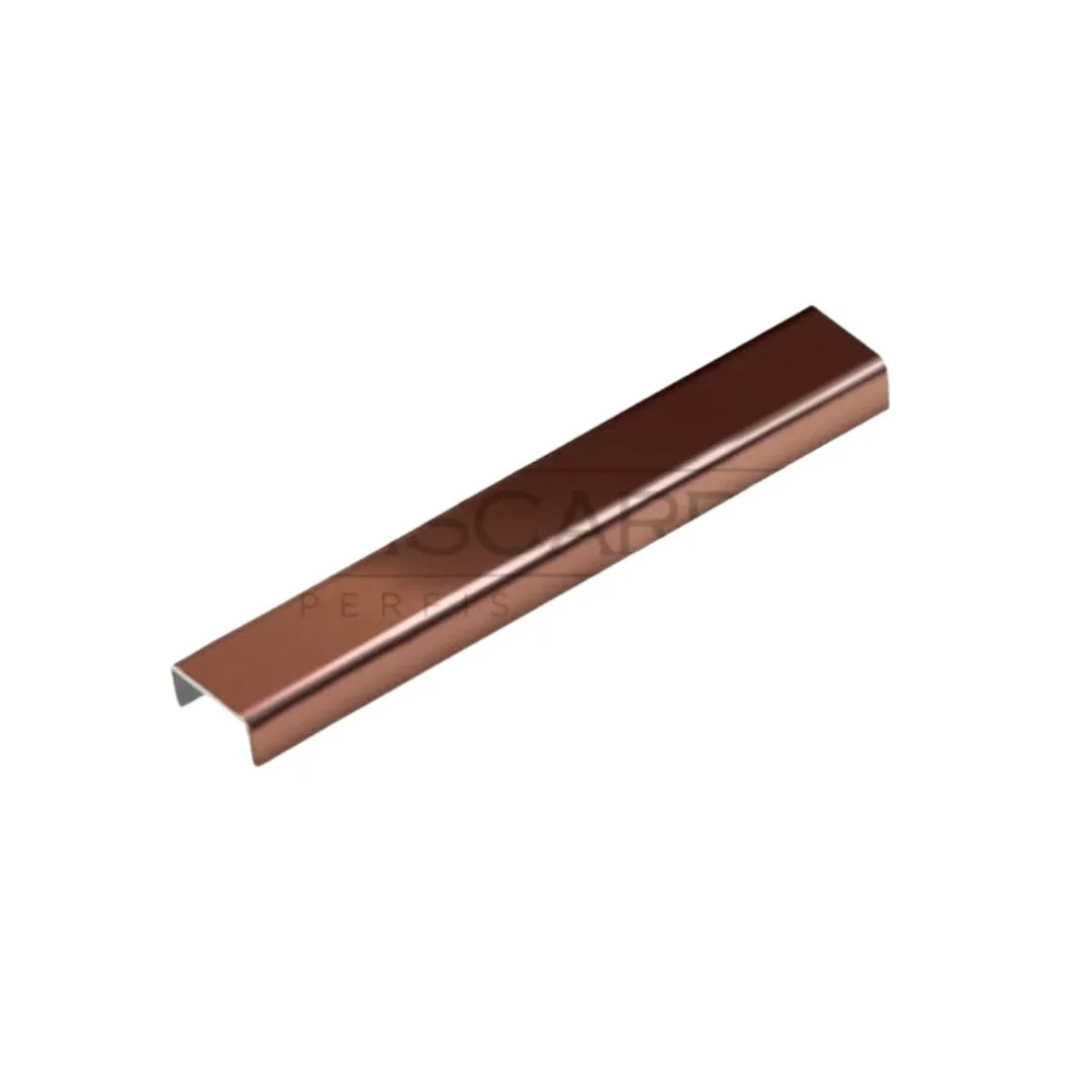 Filete Aço Inox 3m 8x20 Viscardi Slis Red Gold Parede