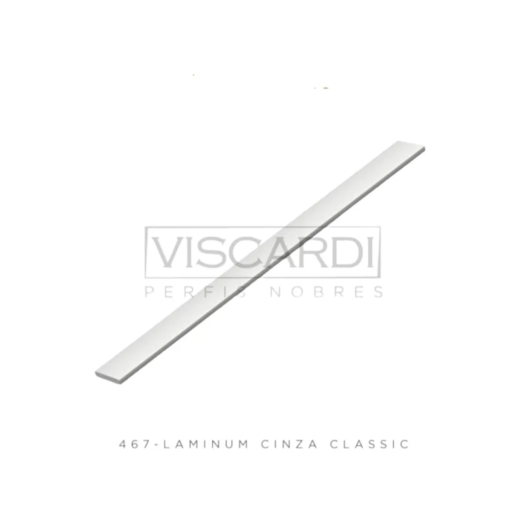 Filete Alumínimo Pintado Cinza 3m 3x10 Viscardi Laminum