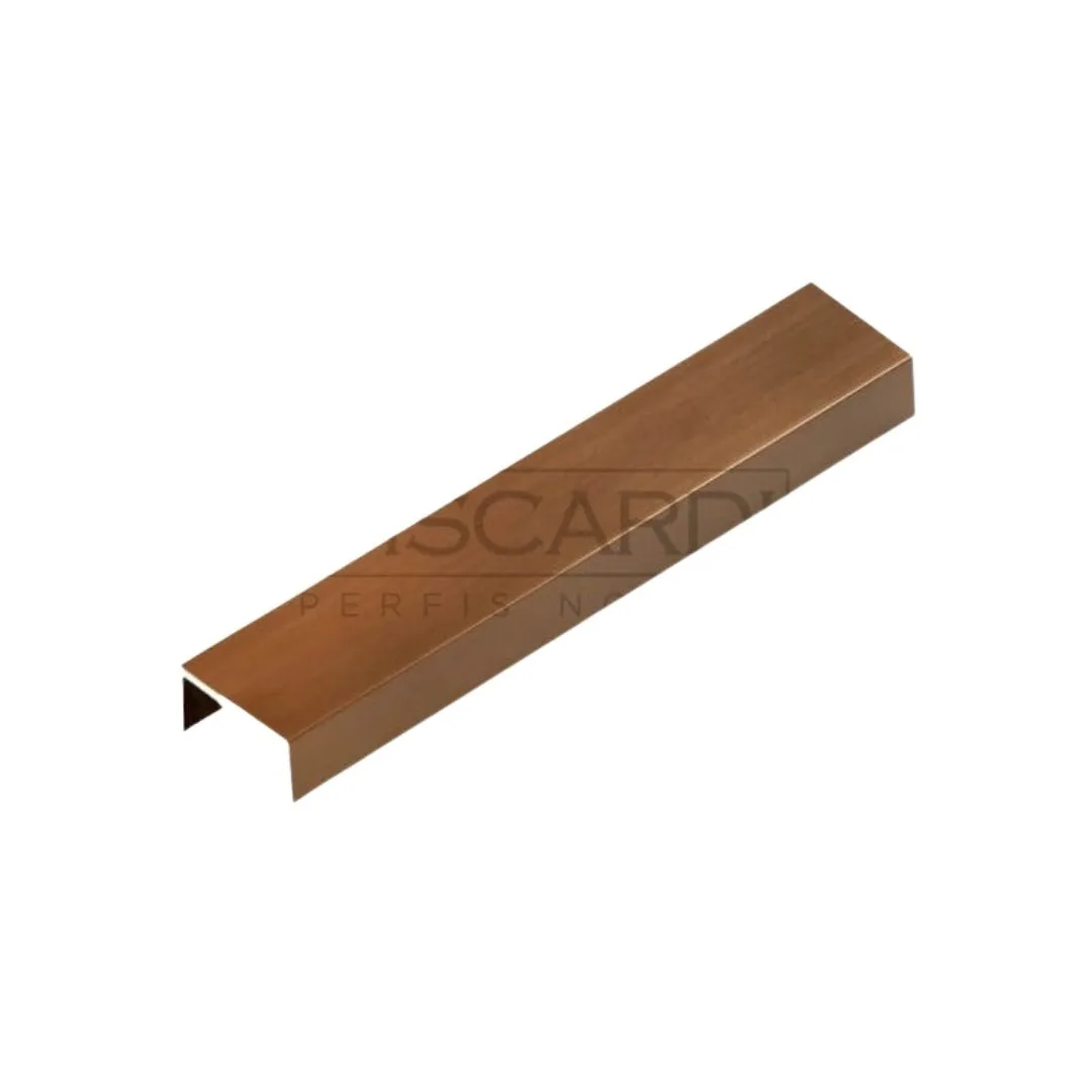 Filete Alumínio Anodizado 3m 10x20 Viscardi Luxor Brown Gold