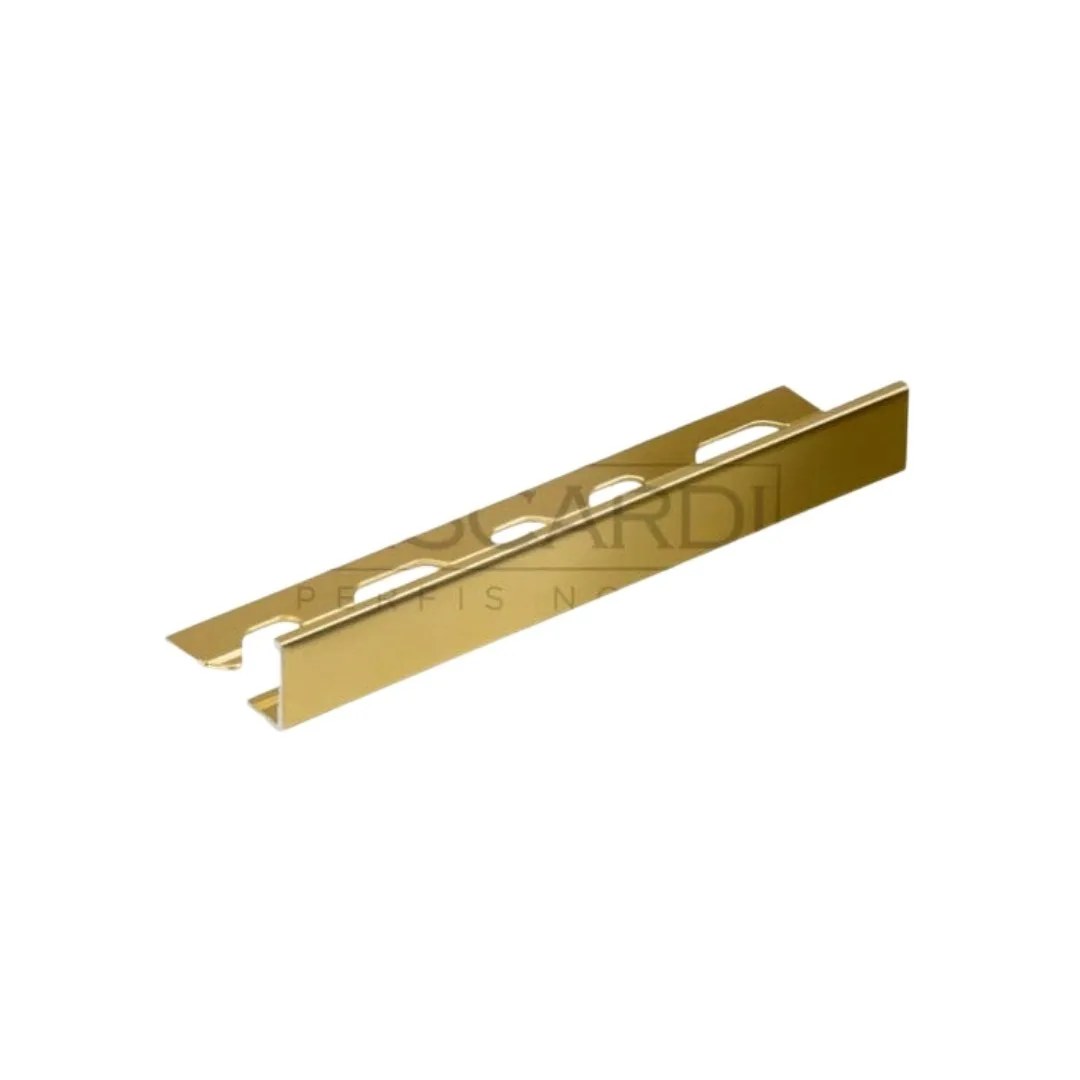 Filete Alumínio Anodizado 3m 3x12 Viscardi Ravena Golden