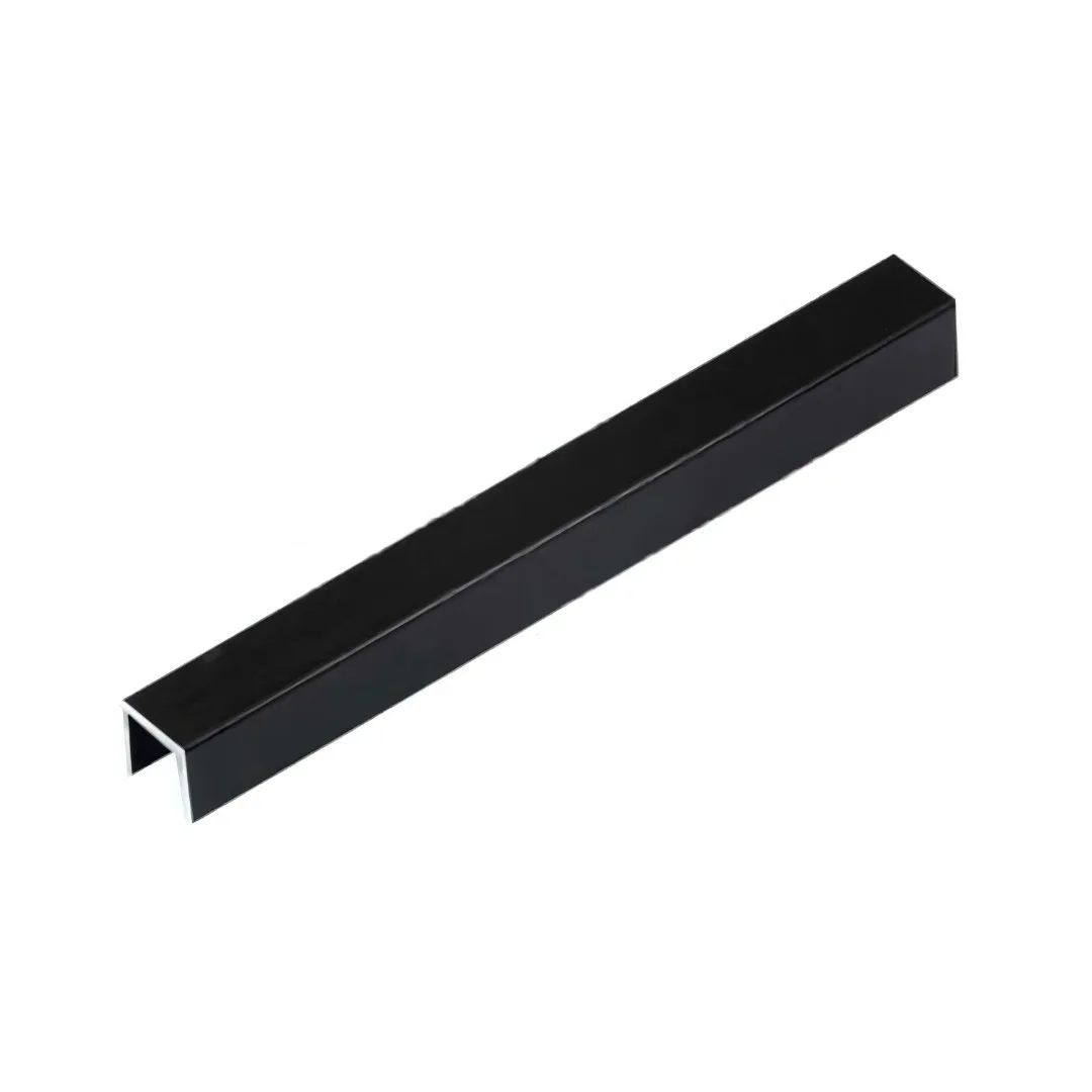 Filete Alumínio Anodizado Black Matte 3m 10x10 Viscardi Luxor