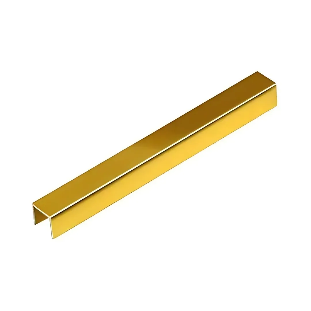 Filete Golden Alumínio Anodizado 3m 10x10 Viscardi Luxor