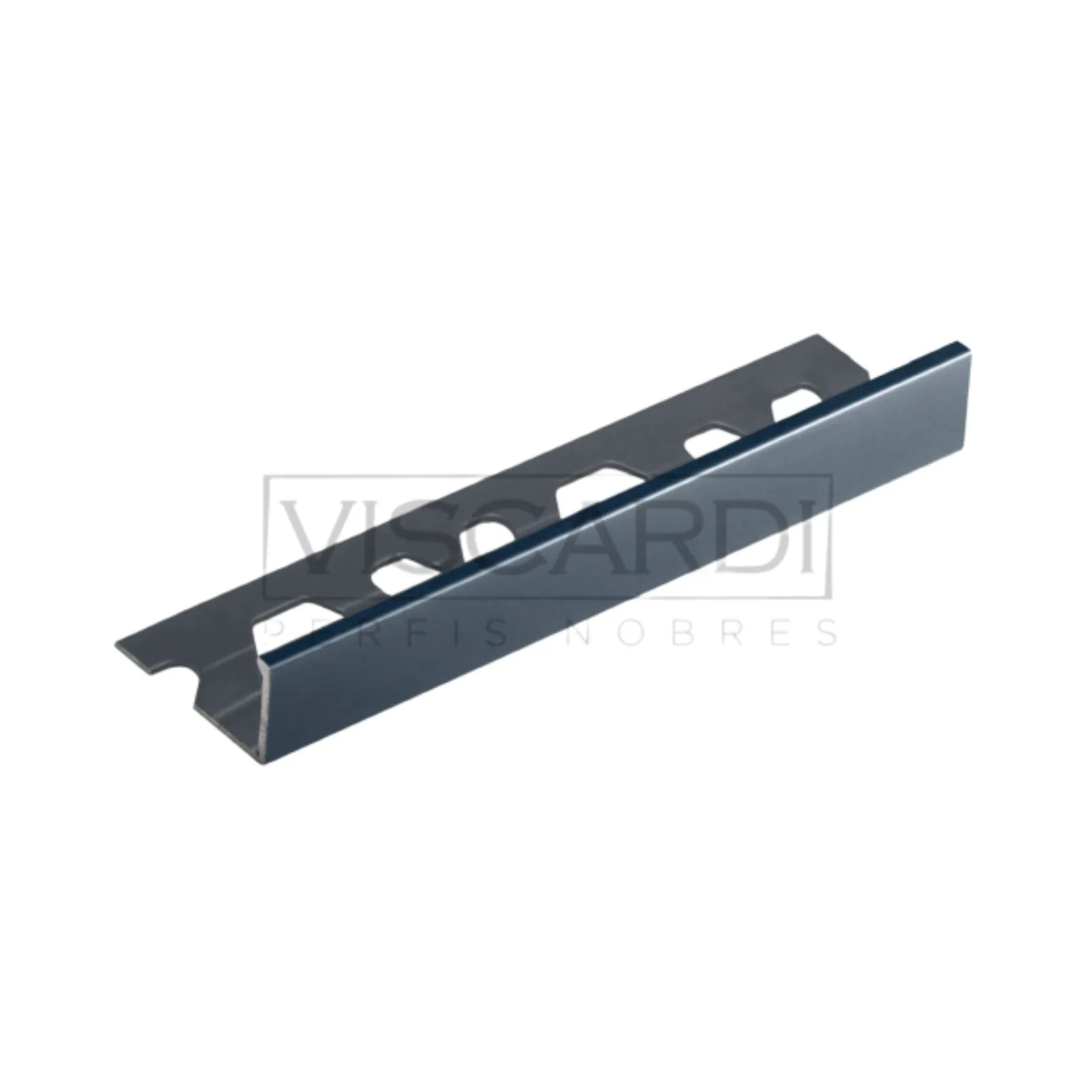Filete Viscardi Grafite Acetinado Alumínio Anodizado 3m 3x12 Ravena Titanium