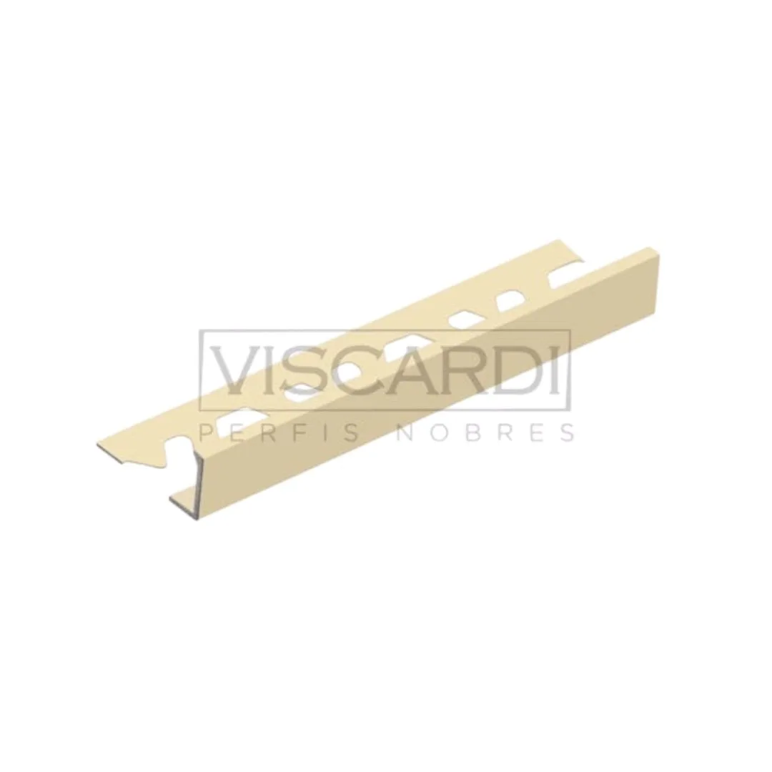 Filete Viscardi 3m Alumínio Pintado 3x12 Ravena Champagne