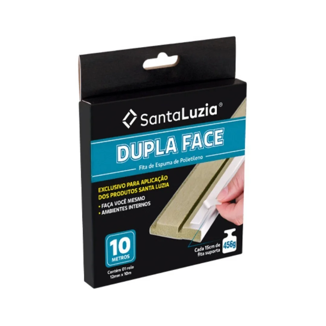 Fita Dupla Face 10m Branco Santa Luzia