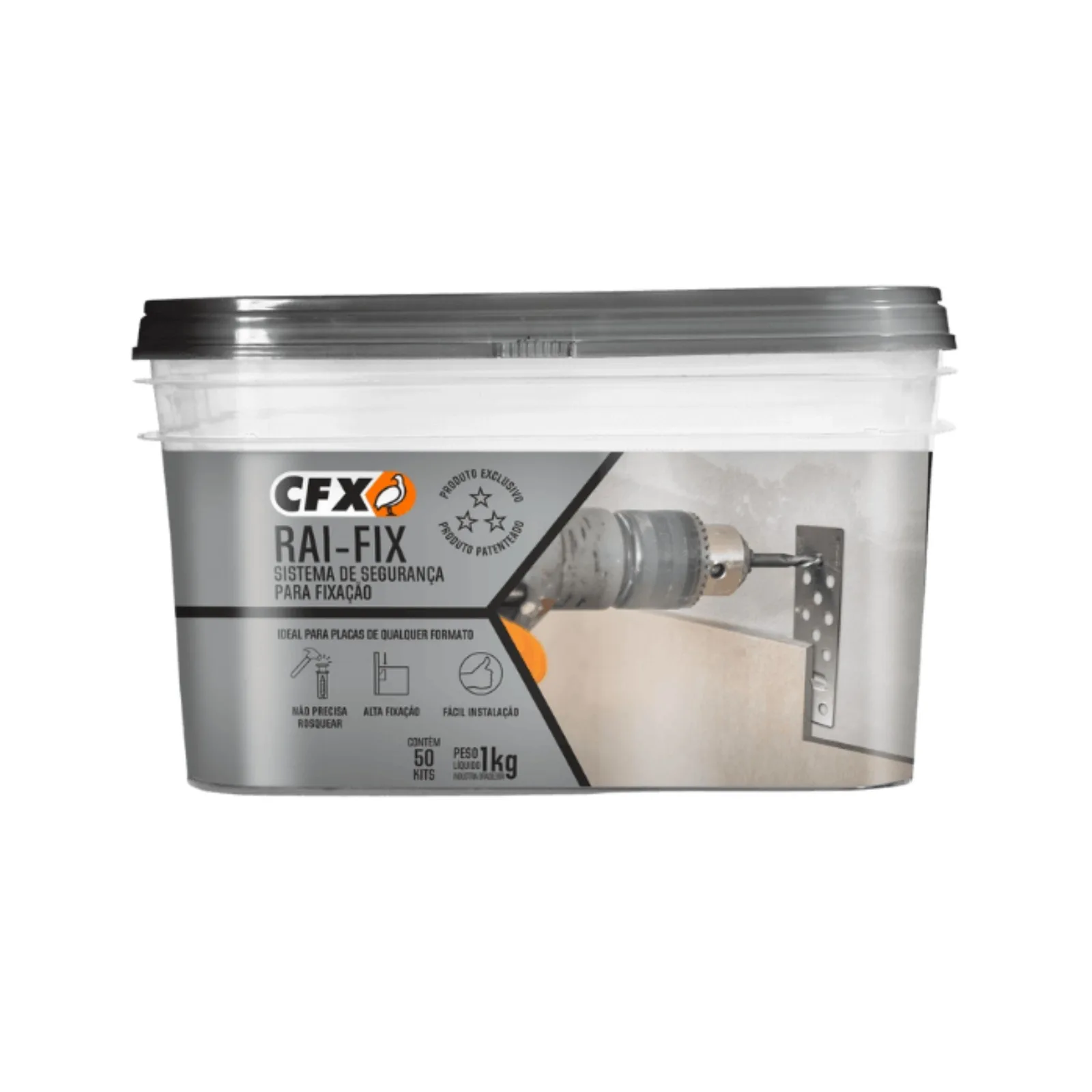 Gancho de Segurança para Fixação 8 mm 50 Peças Ceramfix Rai-Fix