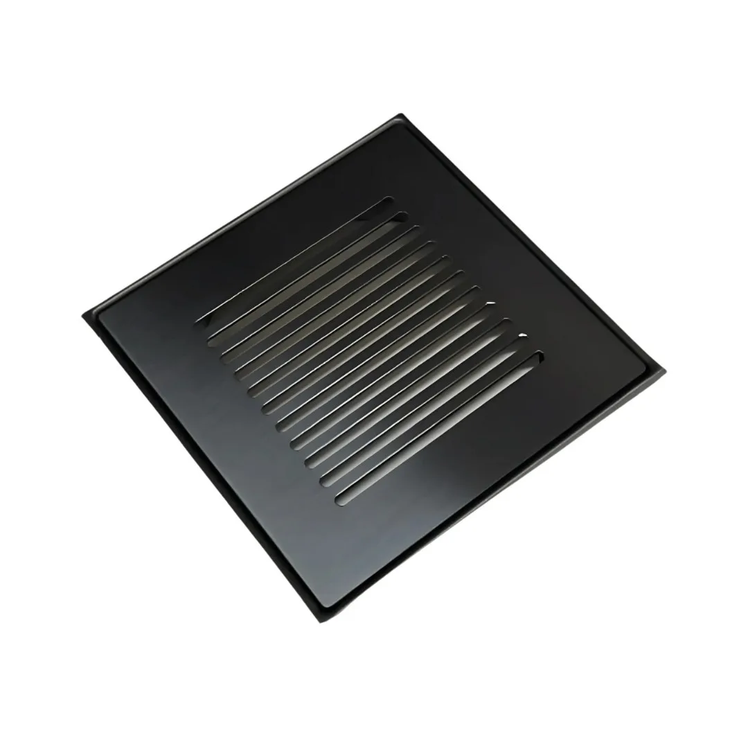 Grelha Listras Invinox Grafite Escovado 15x15 Inox com Base
