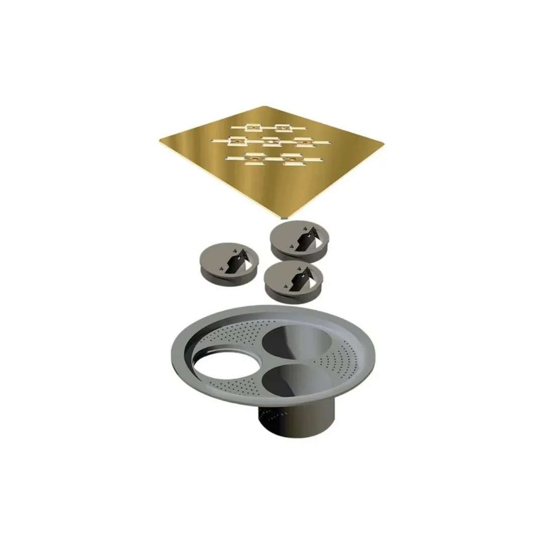 Grelha Linear Quadrada 15x15 Gold