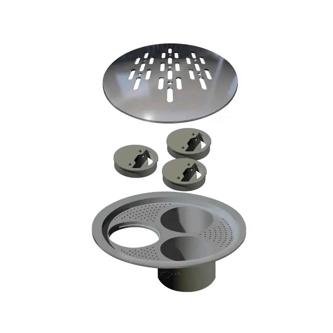 Grelha Redonda Linear 15cm Inox
