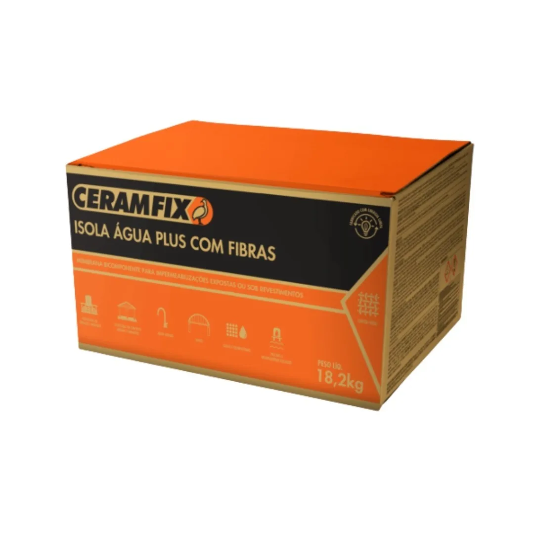 Impermeabilizante Isola Água Plus Com Fibras Ceramfix 18kg