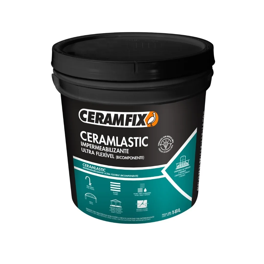 Impermeabilizante Ceramlastic Ultra Flexível Ceramfix 18,2 Kg