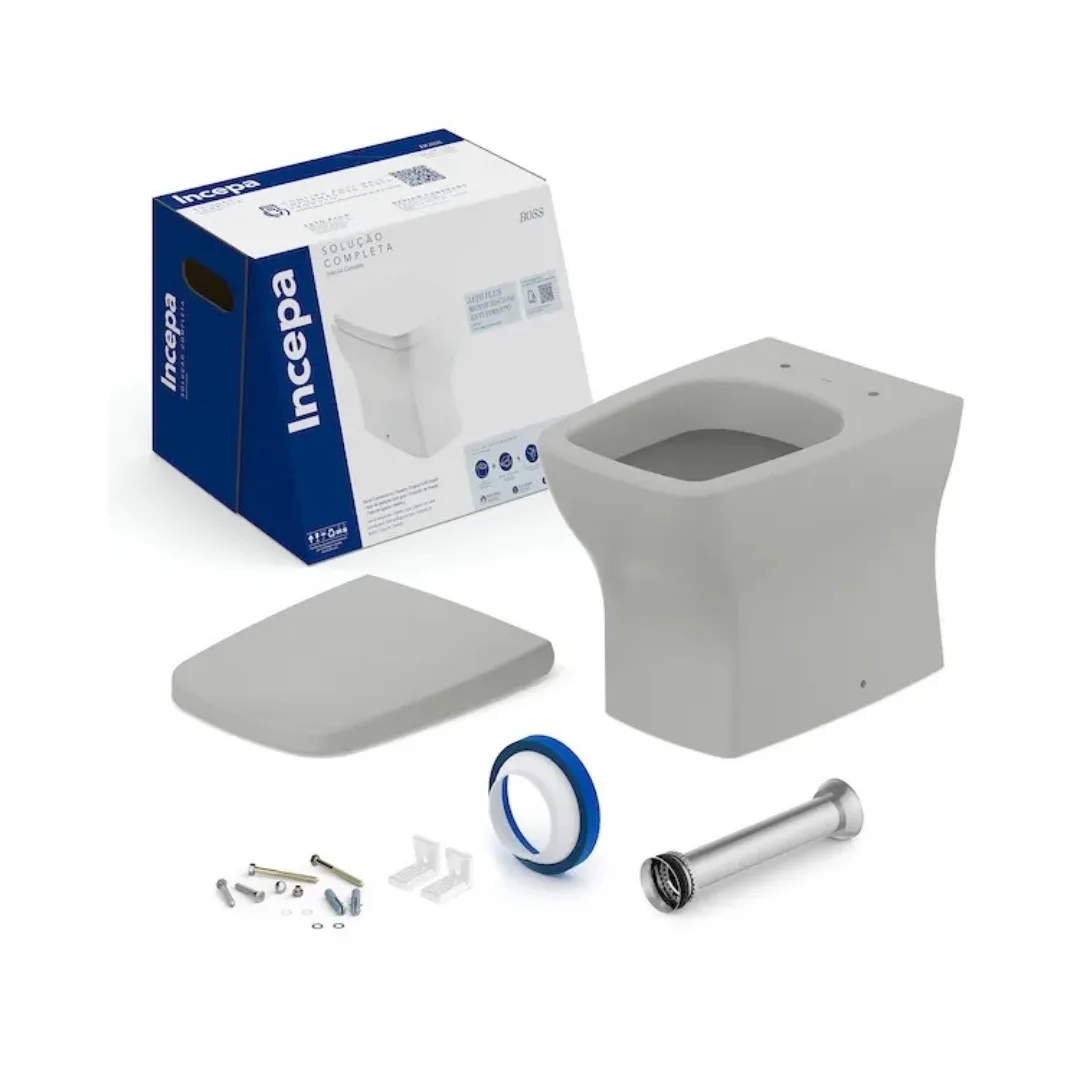 Kit Bacia Convencional e Assento Termofixo Incepa Boss Stone
