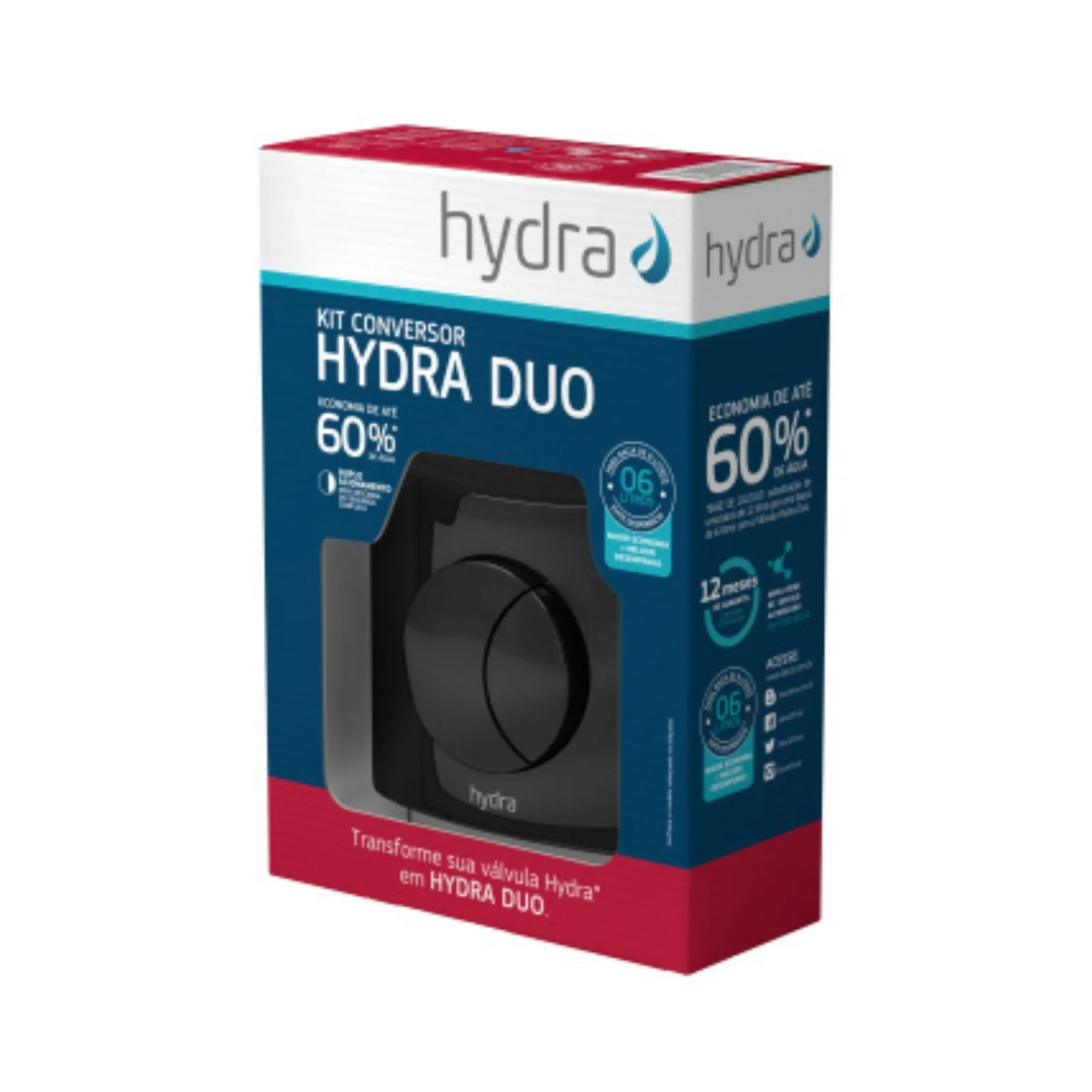Kit Conversor Válvula para 1 1/4"Black Noir Deca Hydra Duo