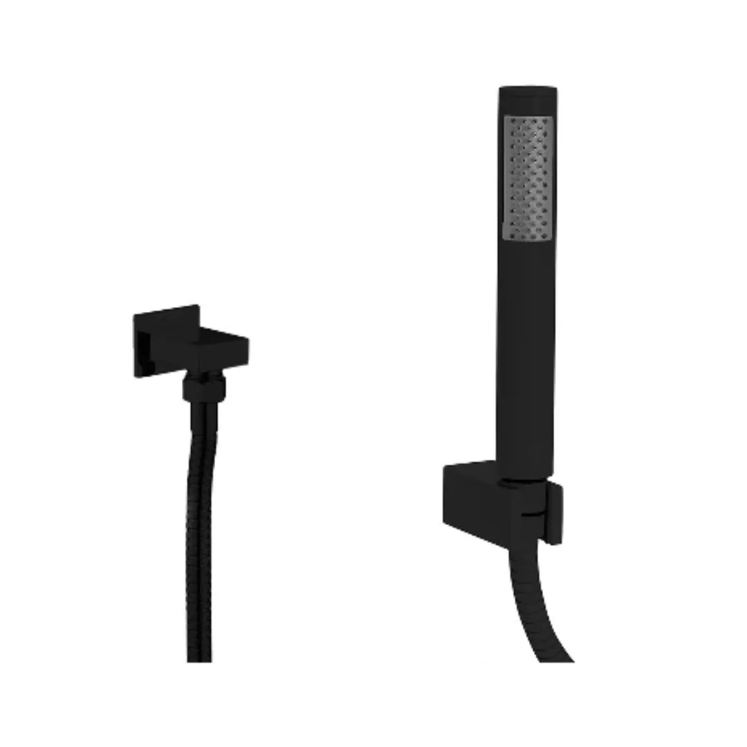Kit Ducha Manual Para Chuveiro Matt Black Doka Rainbow