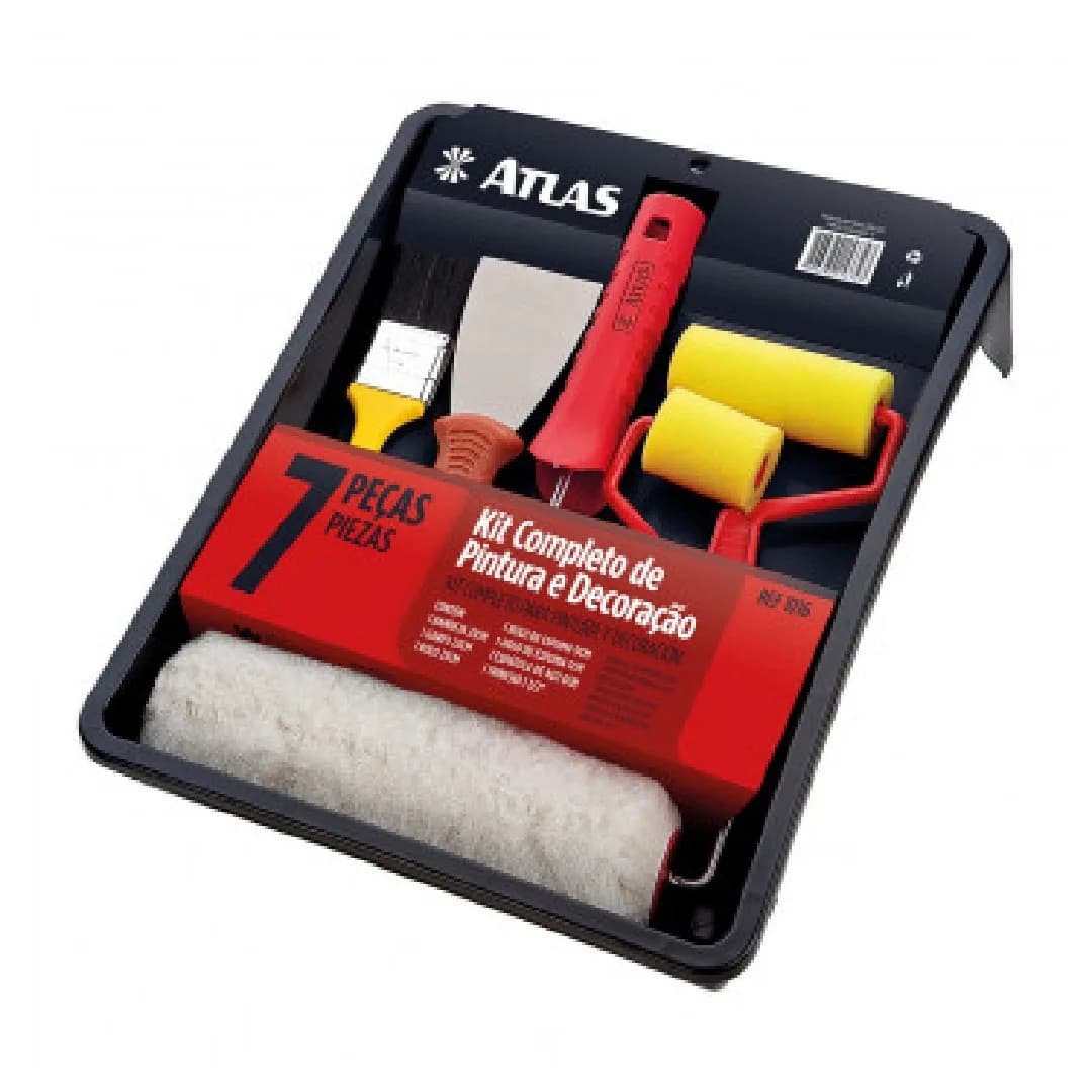 Kit Tintas Atlas P/pintura 7 Pc 1016