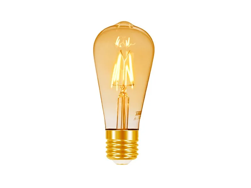 Lâmpada Taschibra Led Filamento Vintage ST64 4W Autovolt Âmbar