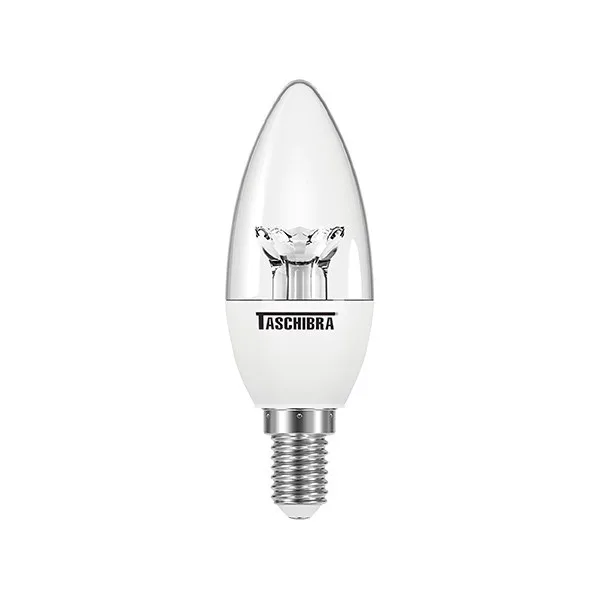 Lâmpada Taschibra Led Vela Tvl 25 Clara 3w 3000k E14 Com a