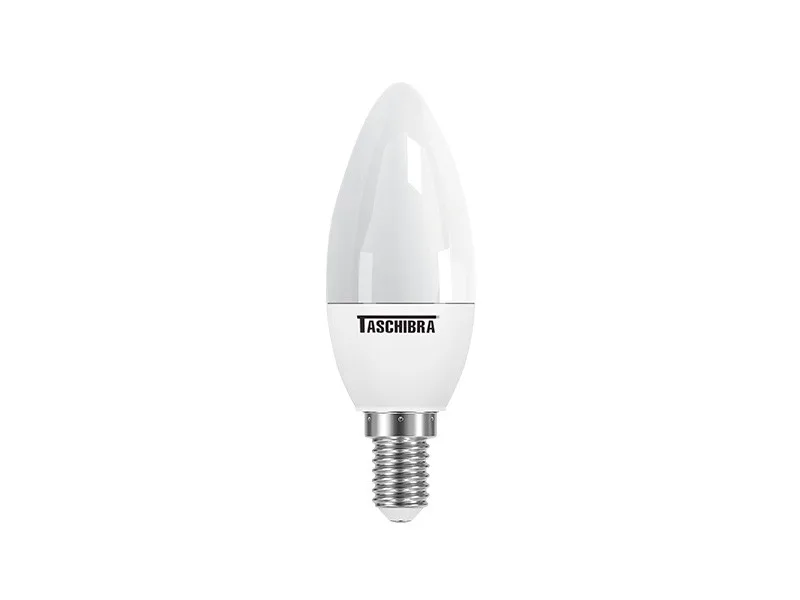 Lâmpada Taschibra Led Vela Tvl 25 Leitosa 3w 3000k E14 Com a