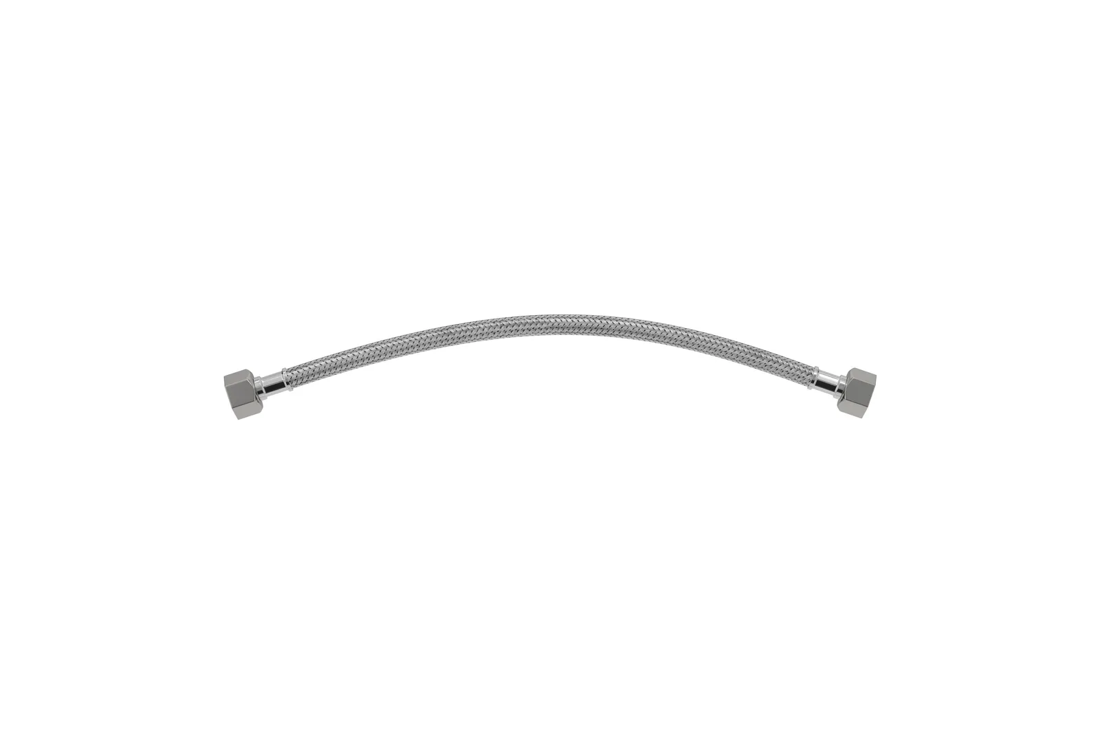 Ligação Deca 40cm Cromado Malha Aço Flex fêmea x fêmea