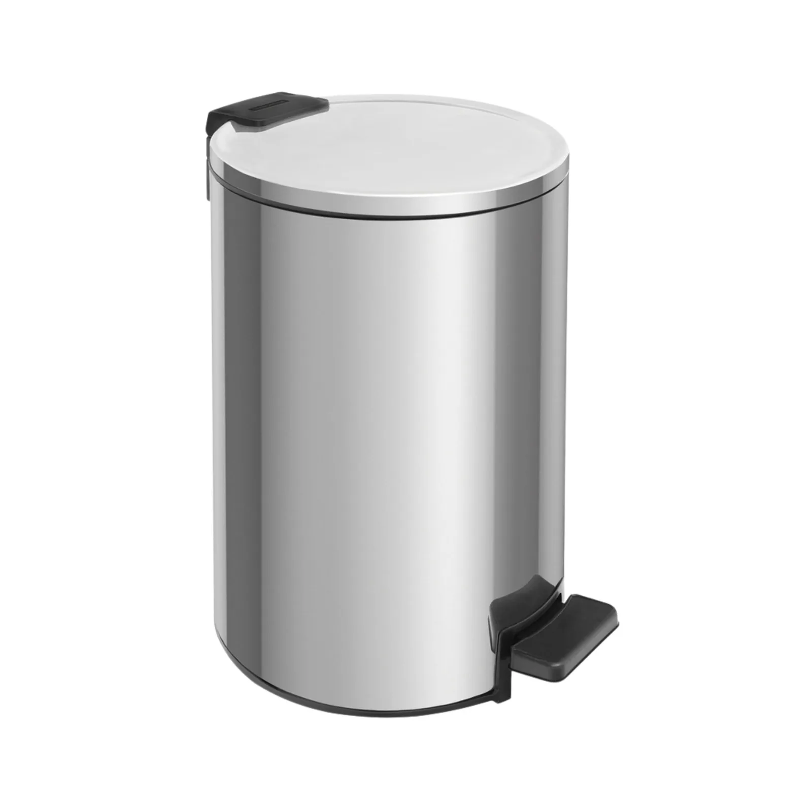 Lixeira com Pedal Tramontina Loop em Aço Inox com Acabamento Polido e Balde Interno 12 L