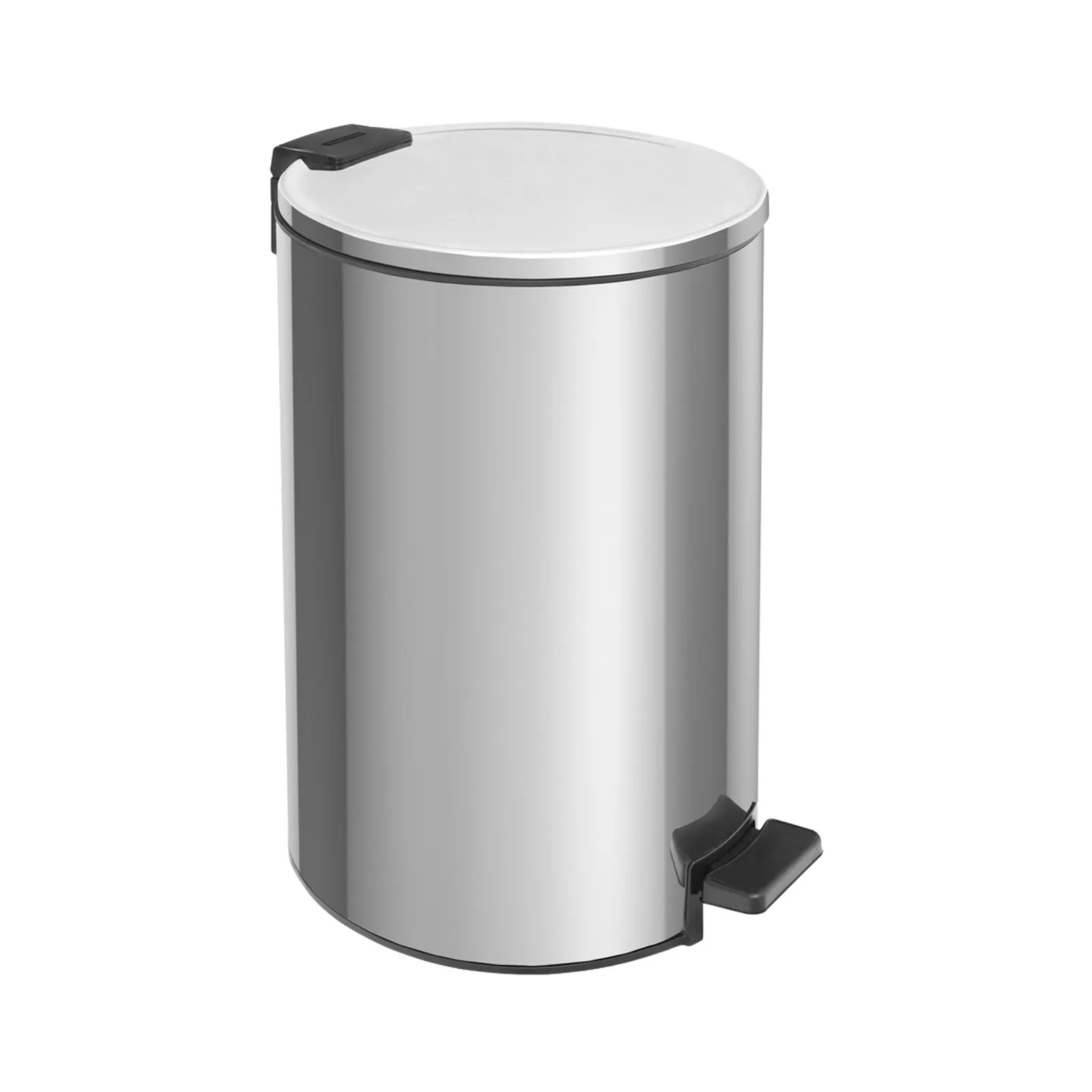 Lixeira com Pedal Tramontina Loop em Aço Inox com Acabamento Polido e Balde Interno 20 L