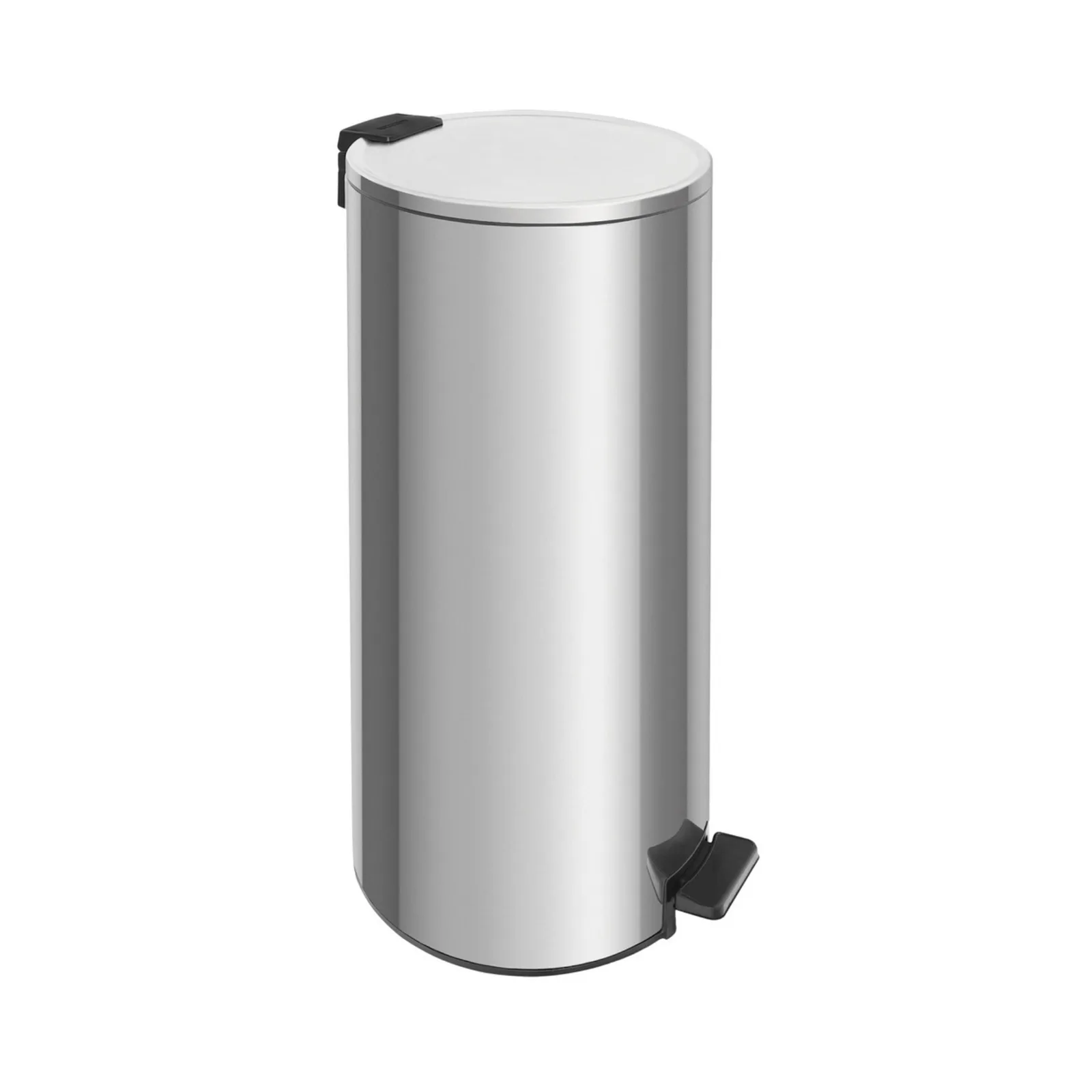 Lixeira com Pedal Tramontina Loop em Aço Inox com Acabamento Polido e Balde Interno 30 L
