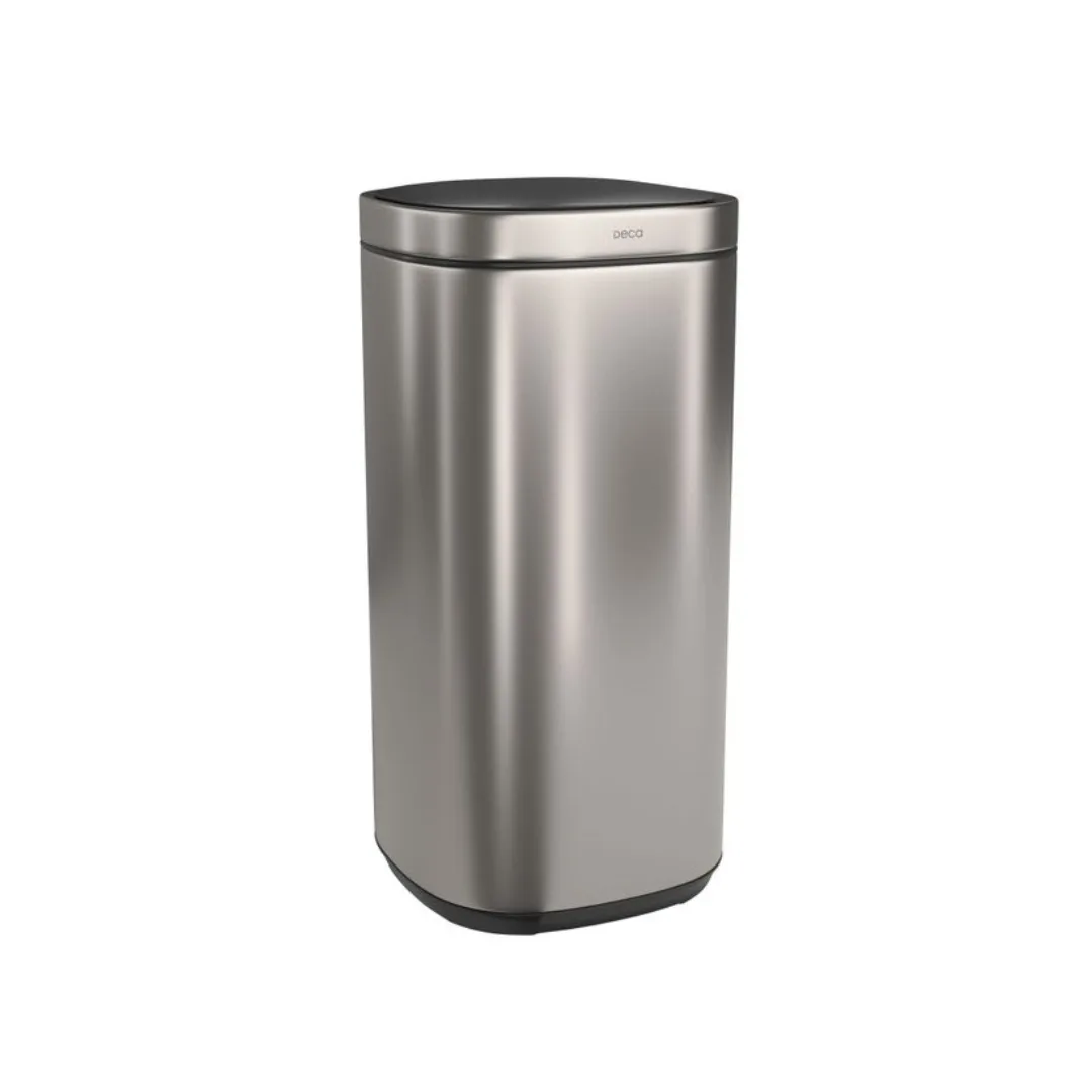 Lixeira Quadrada 30L Inox Deca Suprema