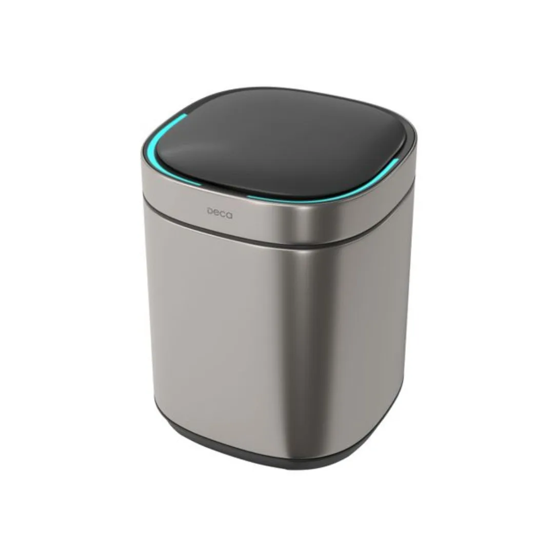 Lixeira Quadrada 8L Inox Deca Suprema