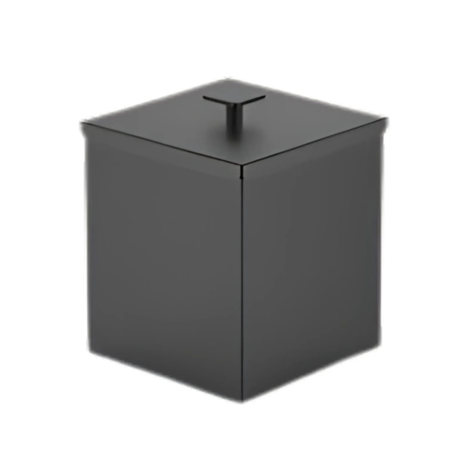 Lixeira Lexxa Bagno Quadrada Black Inox Sobrepor Nano Lx1039b