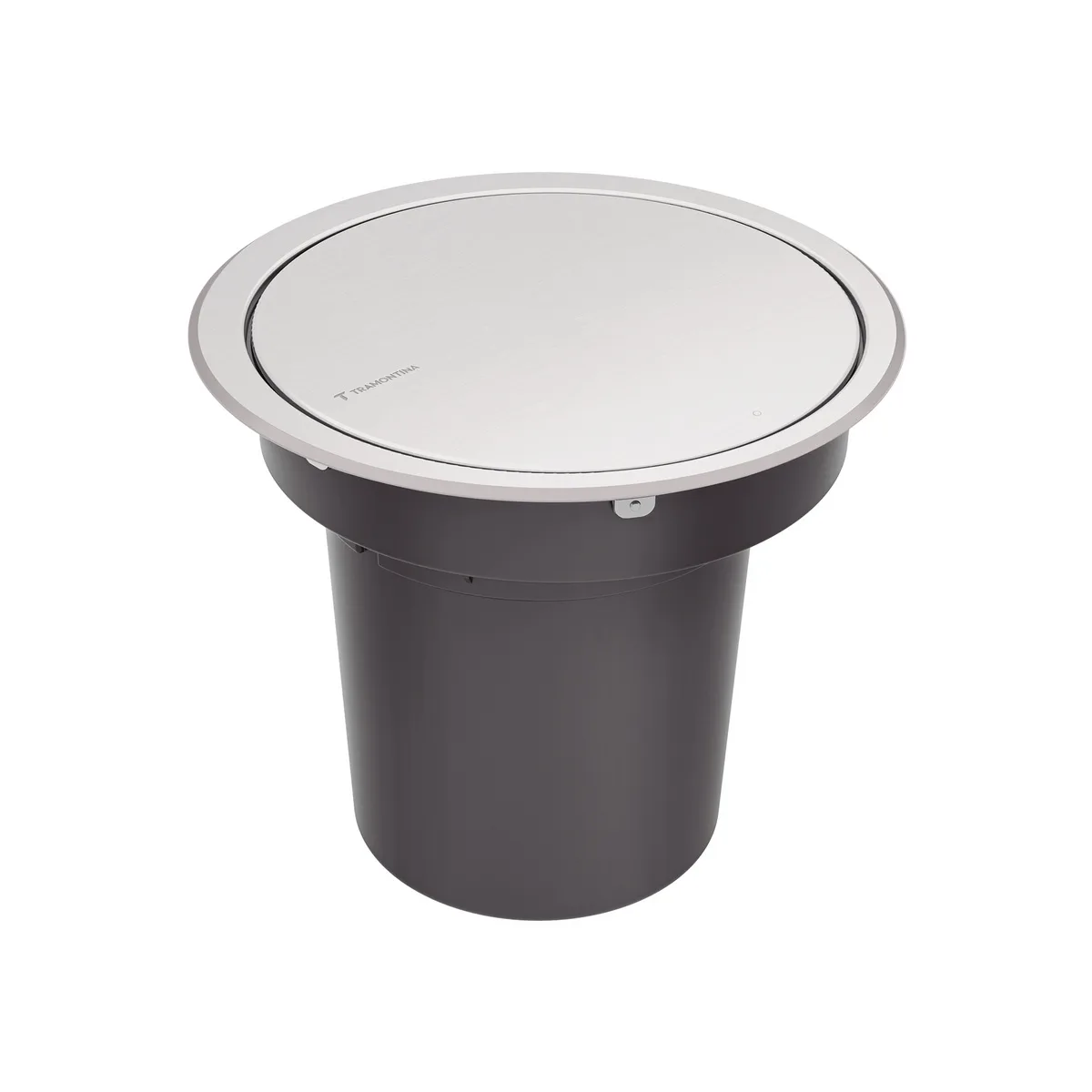 Lixeira de Embutir Tramontina Clean Round Click em Aço Inox 5L